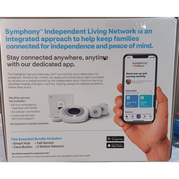 CVS Symphony Essential Bundle New Fall Sensor Motion Sensor Care Button - Picture 5 of 6
